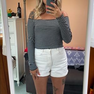 Brandy Melville off the shoulder  long sleeve T